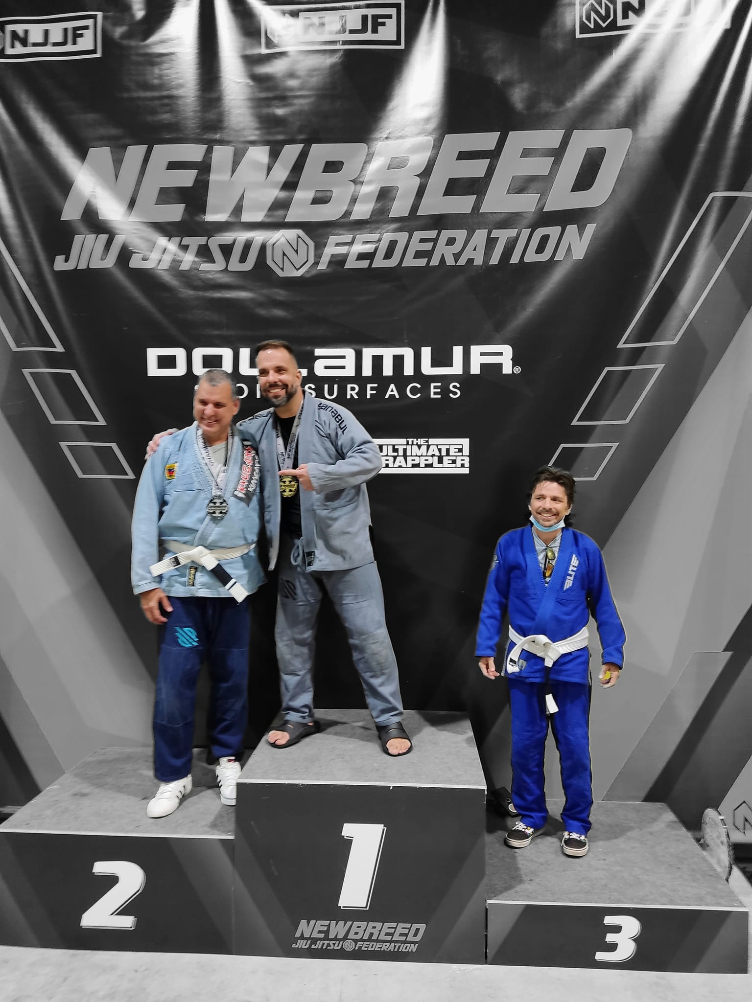 Brazilian Jiu-Jitsu competition podium